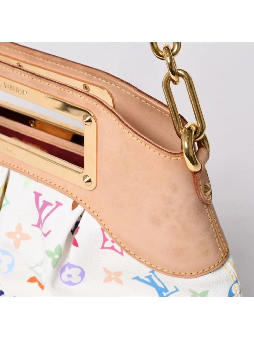 Louis Vuitton Monogram Multicolor Judy PM Takashi Murakami Handbag White